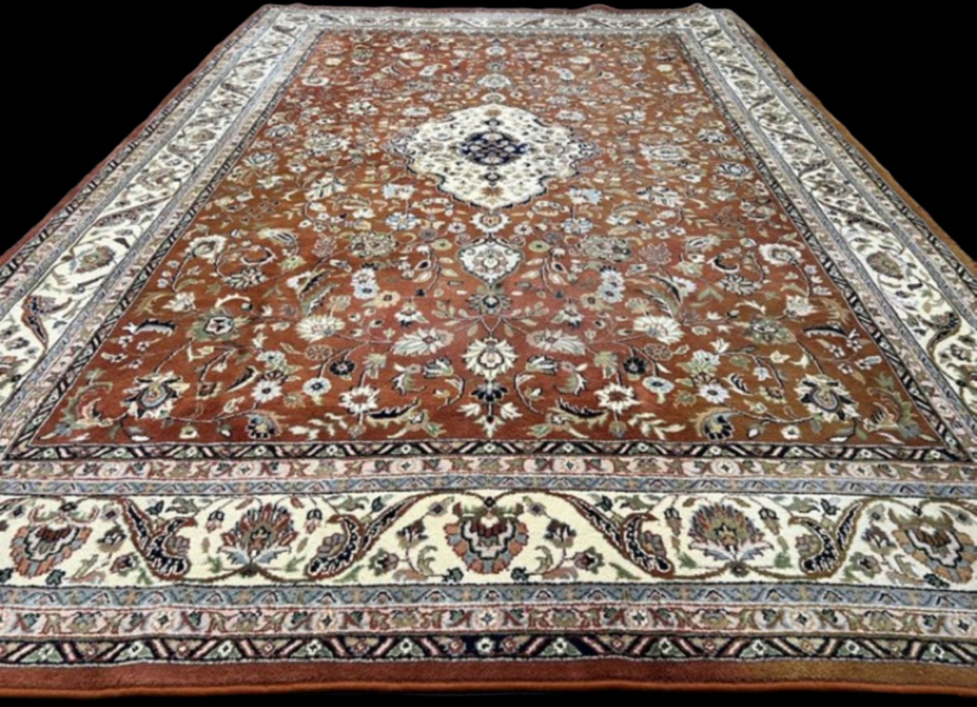 Tabriz carpet Iran wool mid 20th century  - Bild 8 aus 9