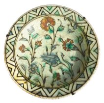 Ottoman 17th century Iznik ceramic plate