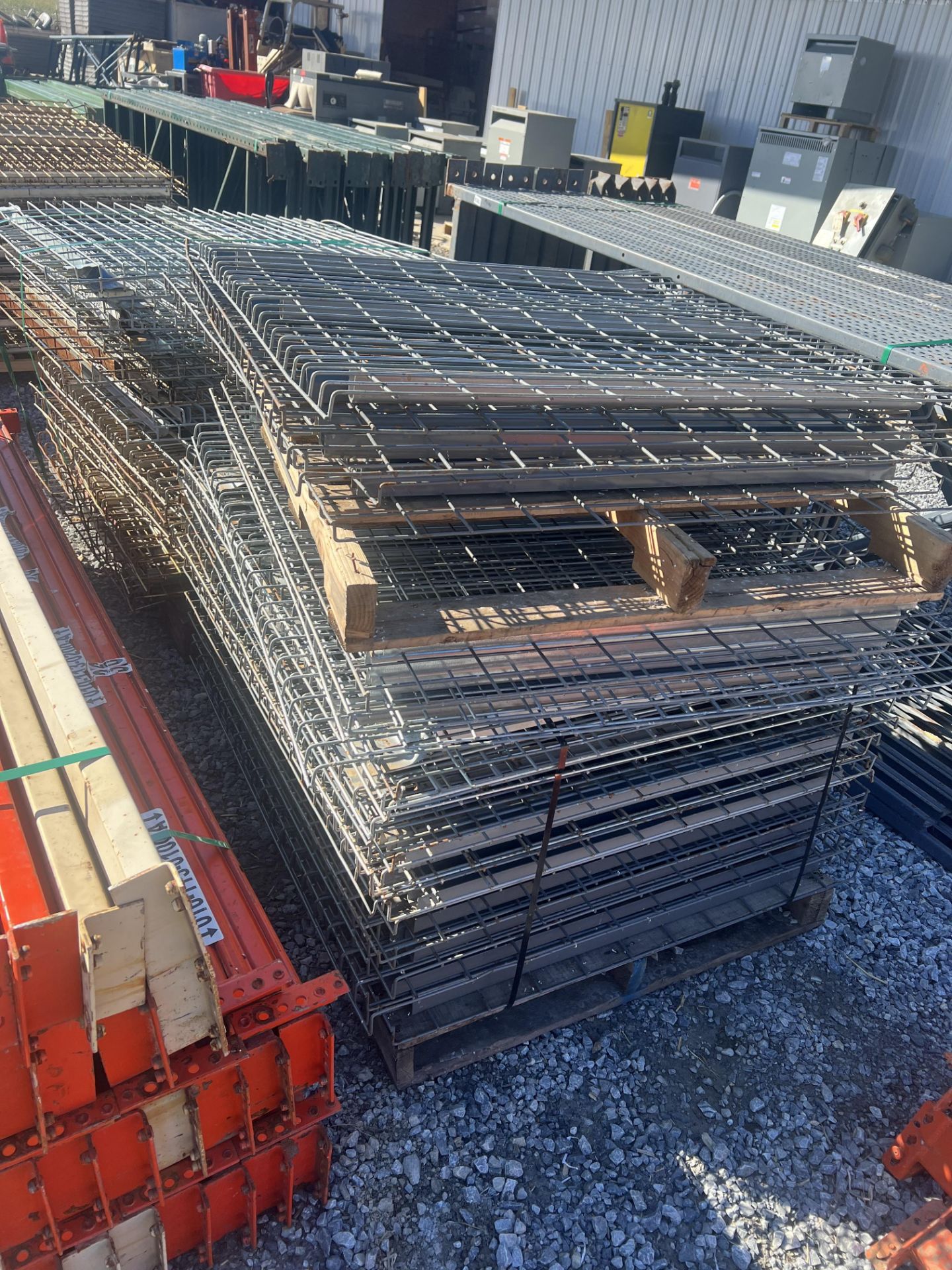 Lot of Pallet Racking Uprights, Rails and Grates - Image 2 of 3