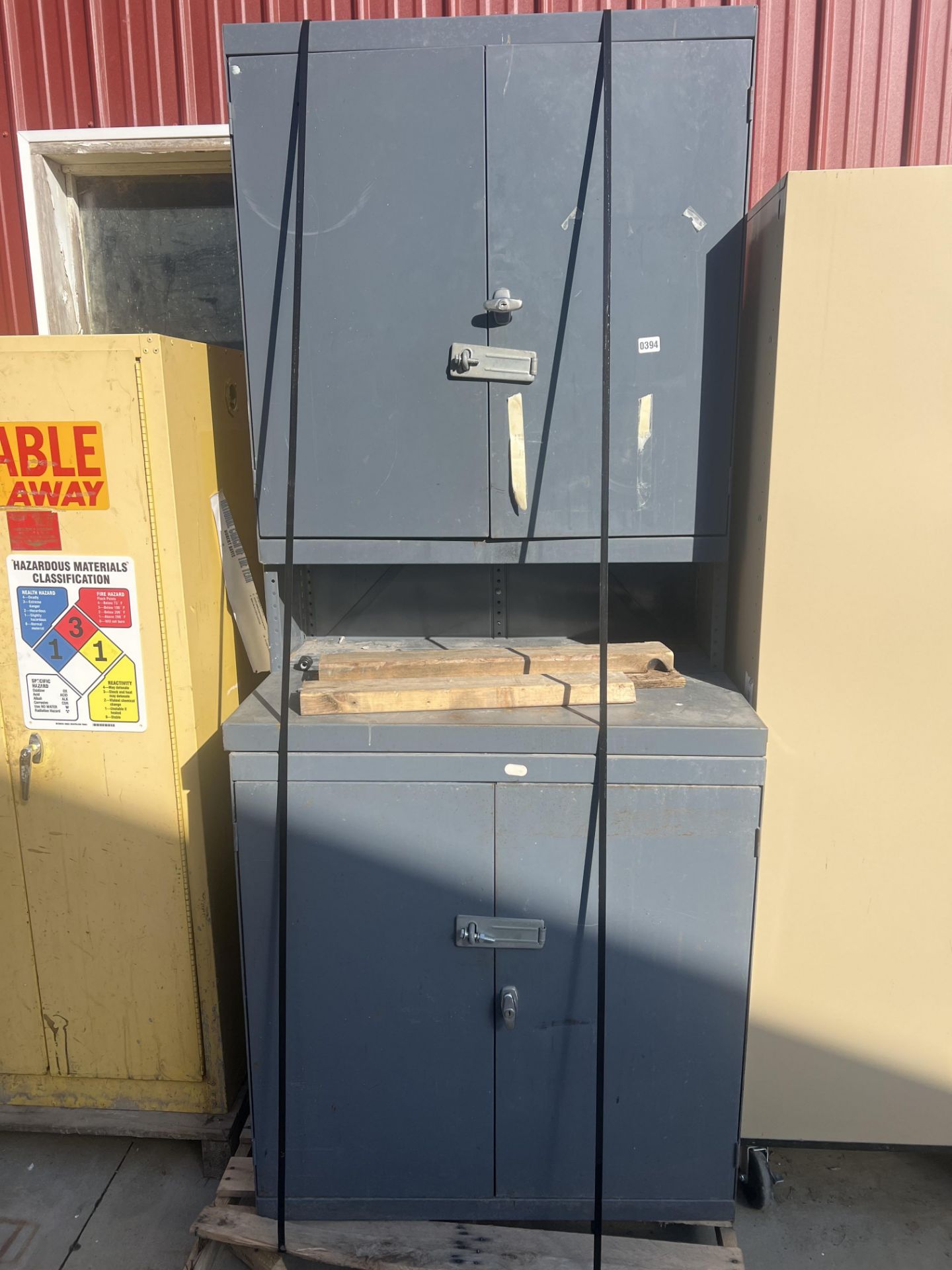 Storage Cabinet with Desk Top Workstation