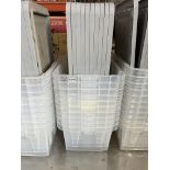 Lot of 10 Plastic Storage Totes with Lids