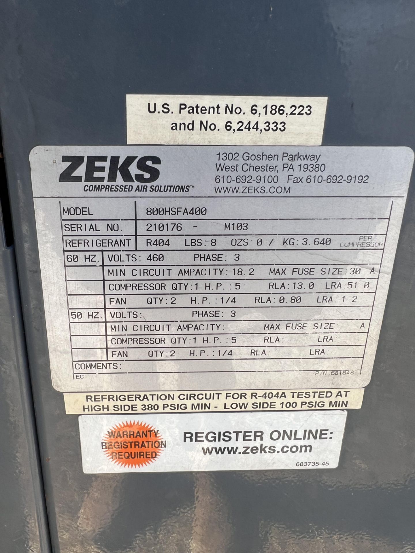 Zeks Air Dryer - Image 3 of 3