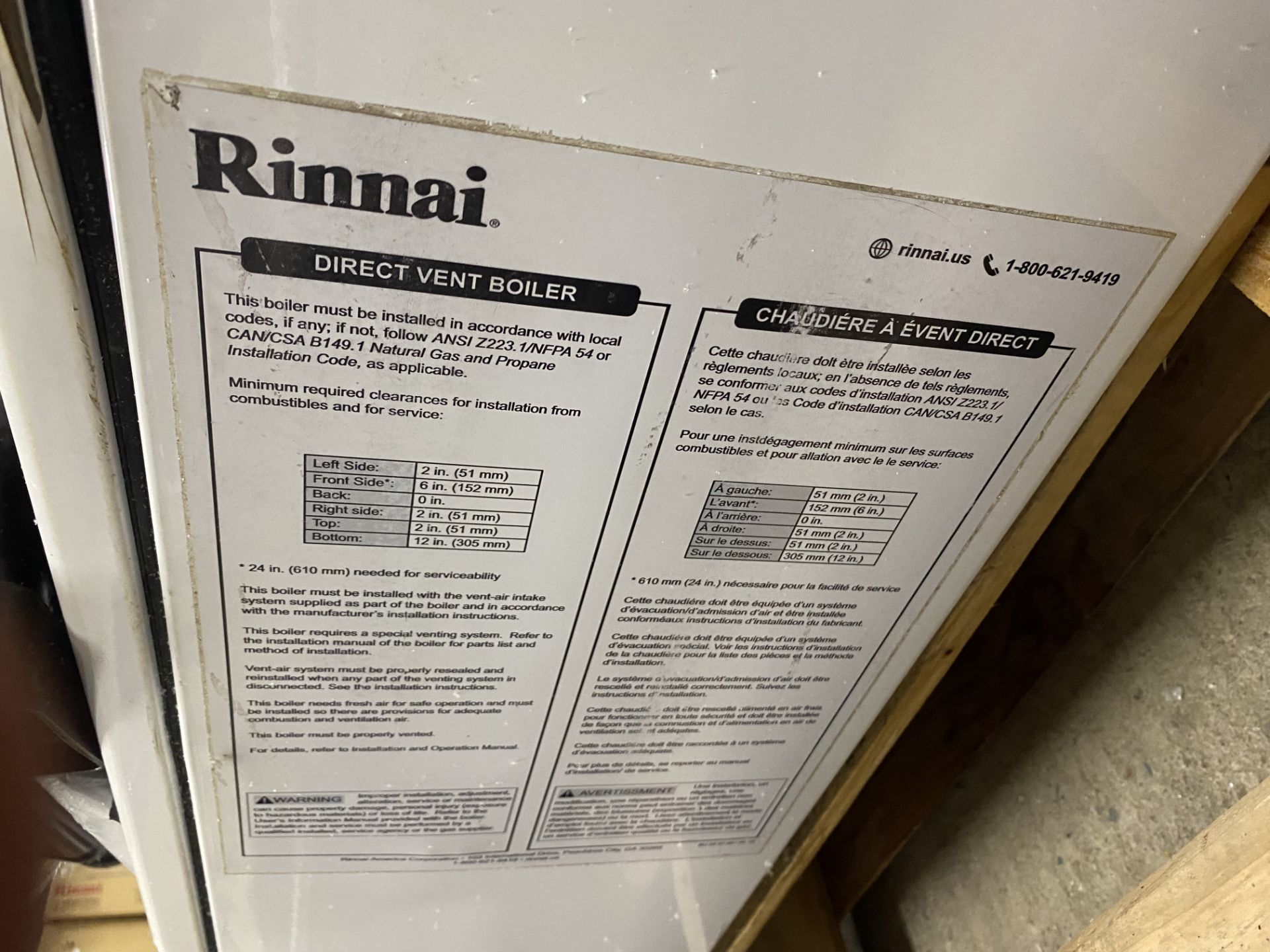Skid Lot of Misc Rinnai Tankless Water Heaters - Image 5 of 6