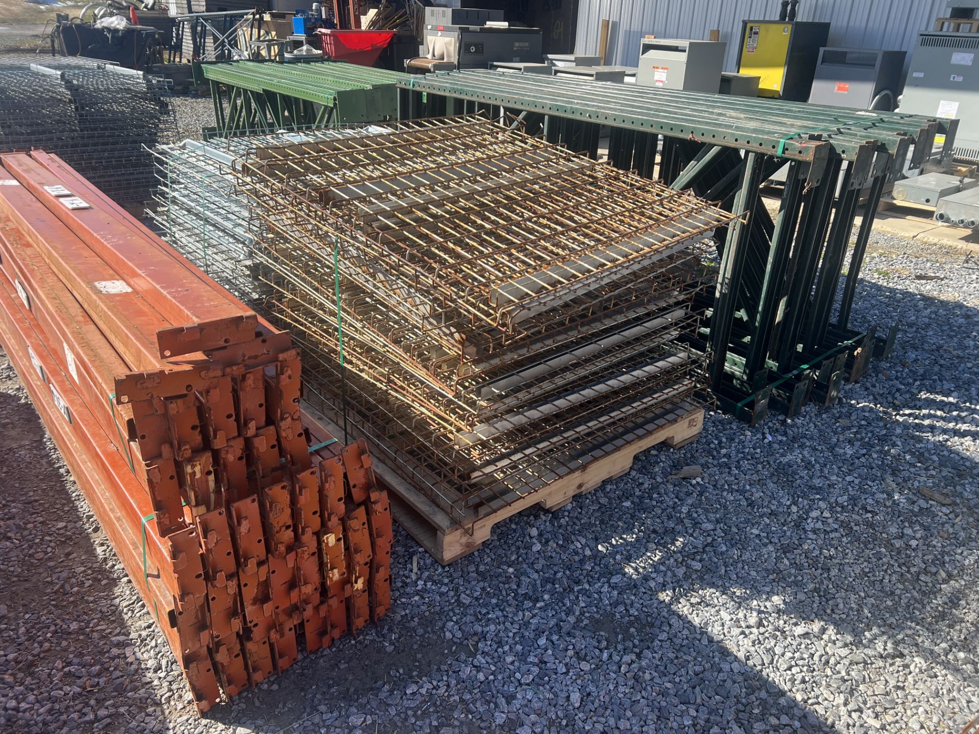 Lot of Pallet Racking Uprights, Rails and Grates - Image 2 of 3