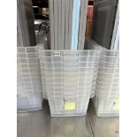 Lot of 10 Plastic Storage Totes with Lids