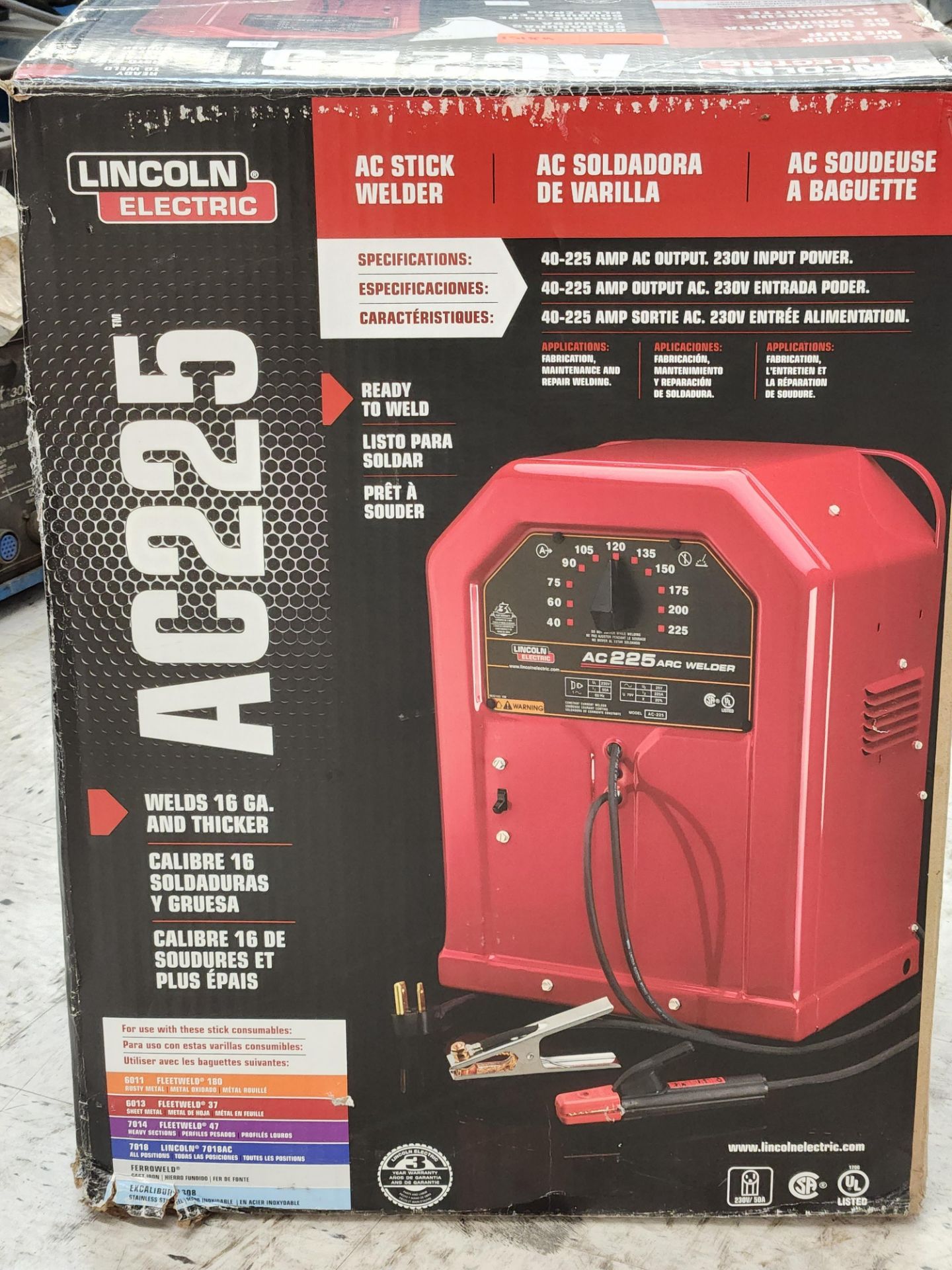 Lincoln Electric AC225 Stick Welder - Image 2 of 3