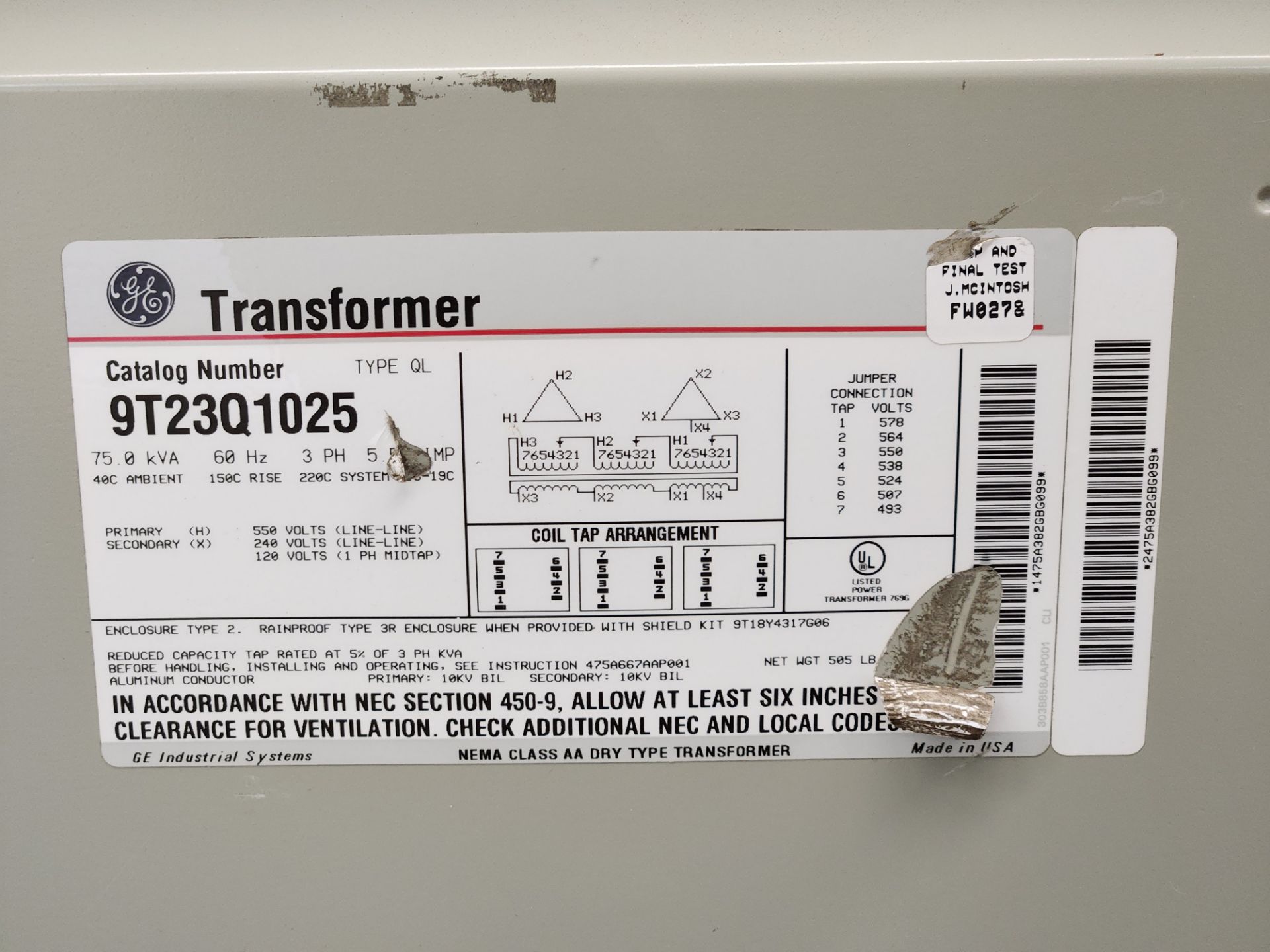 GE Transformer - Image 2 of 2