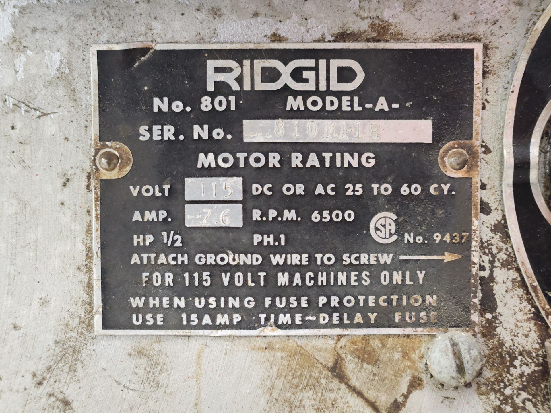 Ridgid Automatic Threading Machine - Image 3 of 5