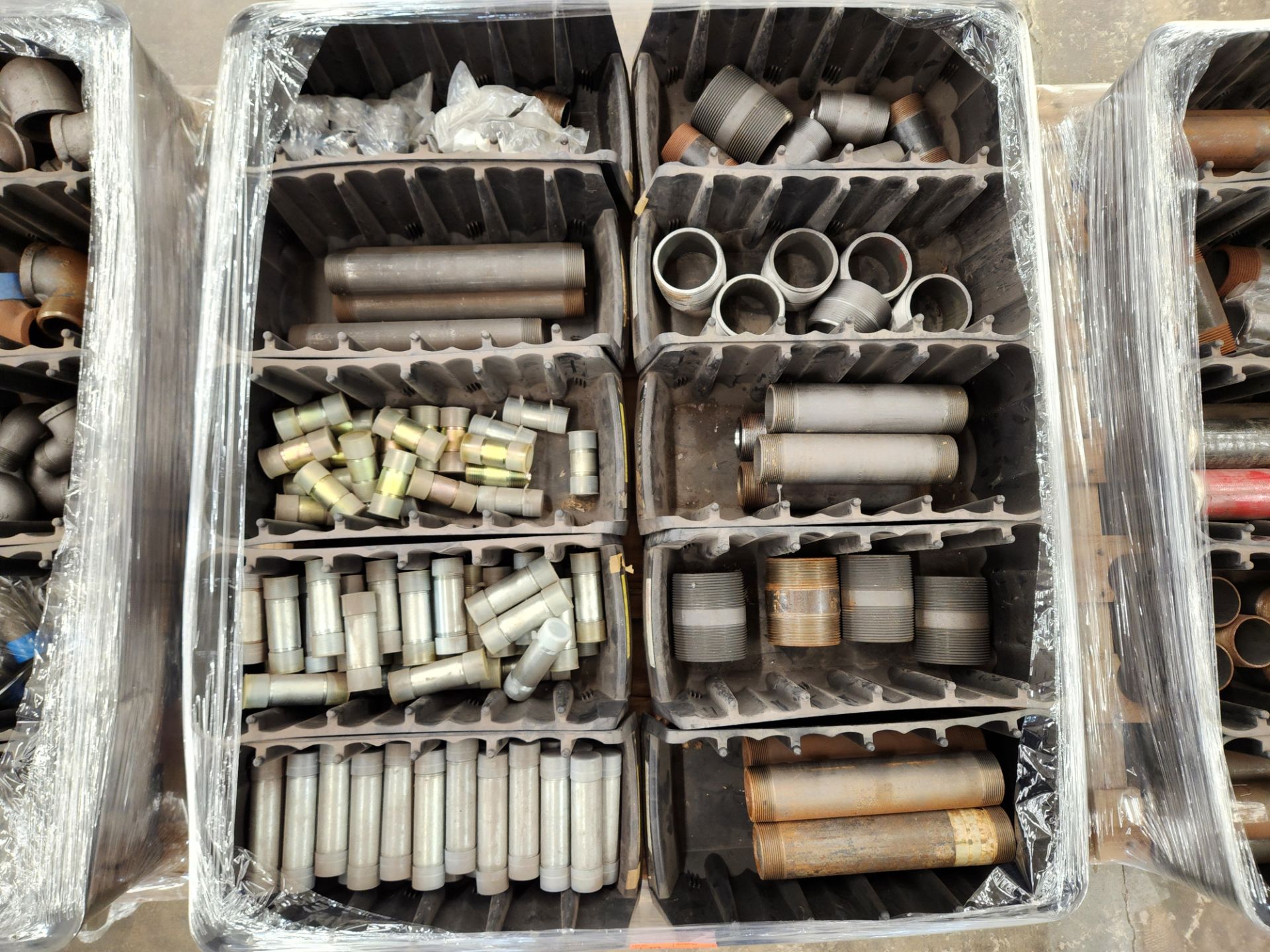 Skid Lot - (10) Bins Assorted Threaded Couplers