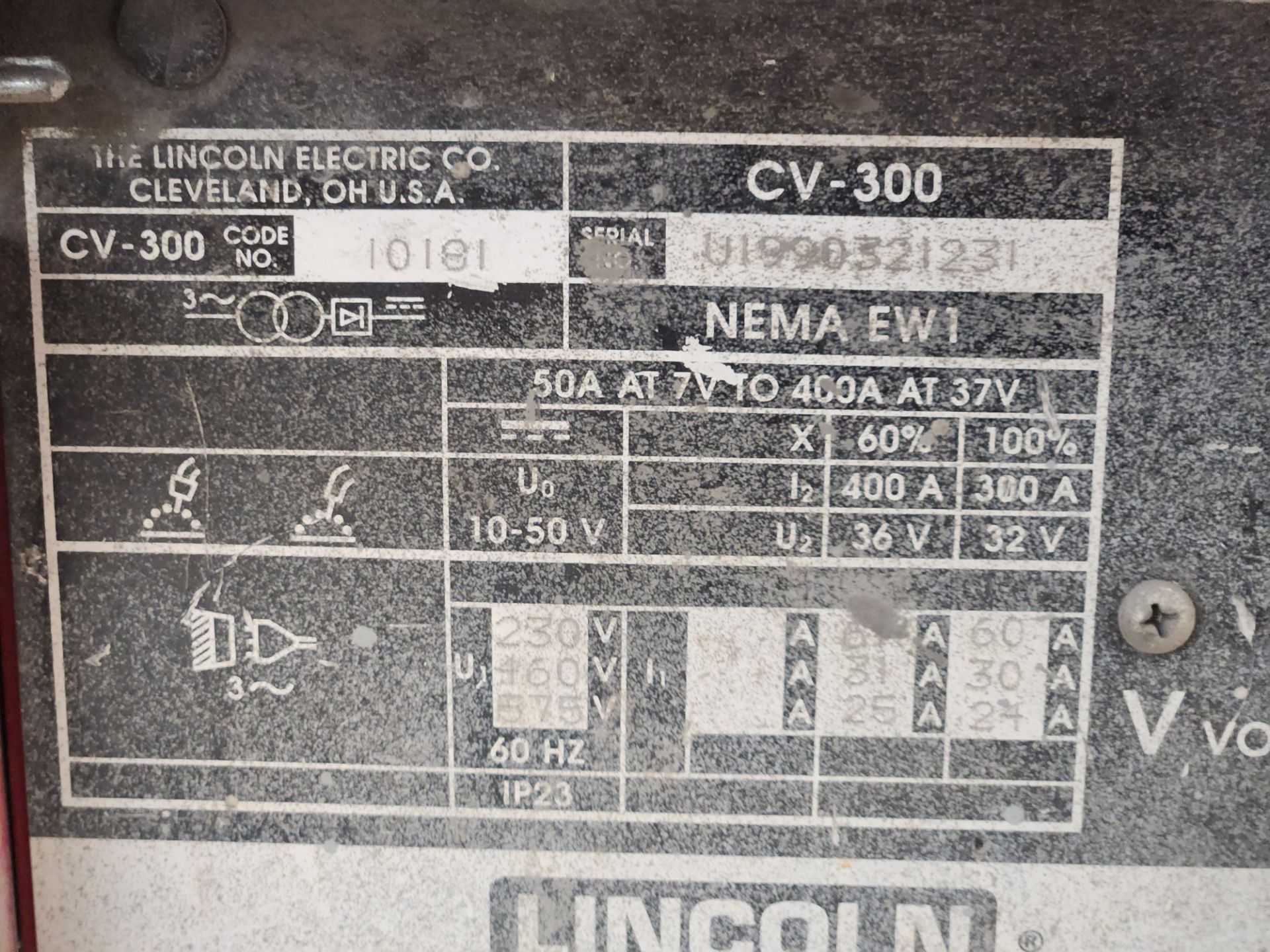Lincoln Electric CV-300 Welder - Image 3 of 4