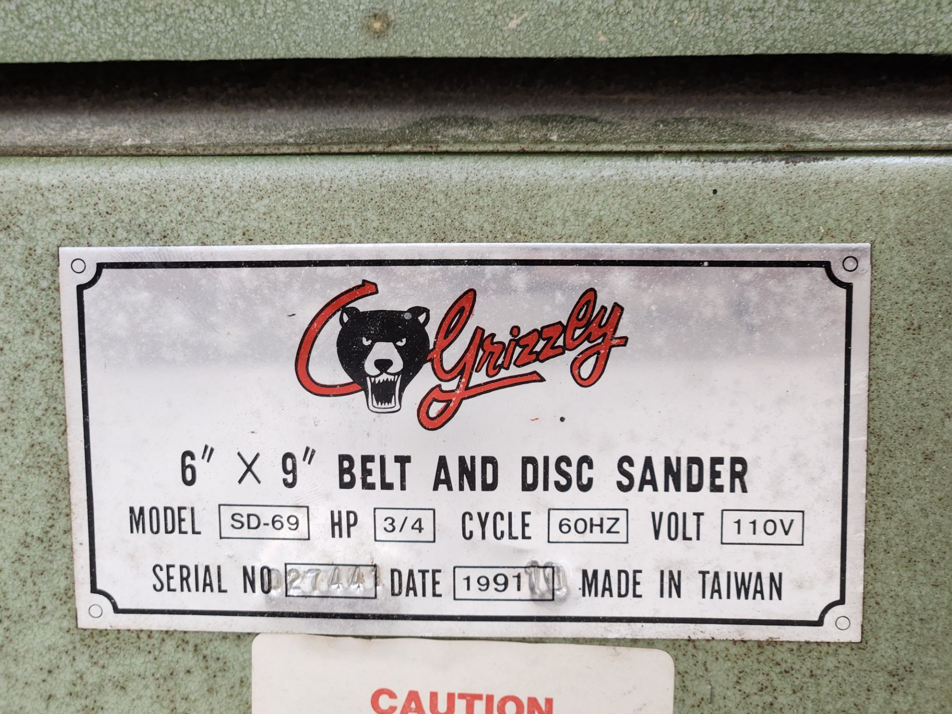 Grizzly 6" x 9" Belt & Disc Sander - Image 2 of 4