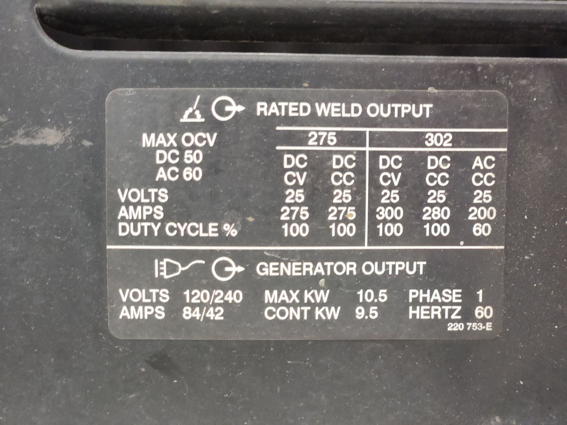 Miller Trailblazer 275DC Welder/Generator - Image 3 of 3