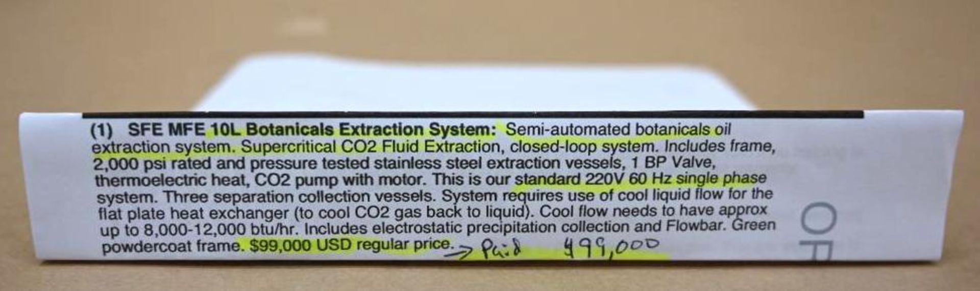 Infinity Super Critical SFE- MFE 10 Liter Botanicals Extraction System! - Image 7 of 17