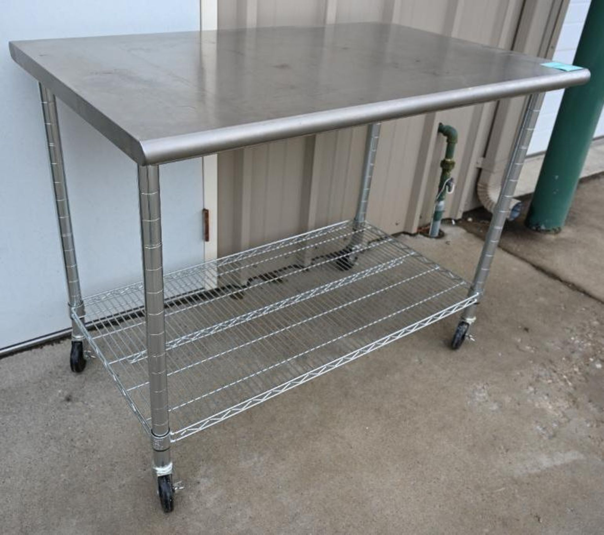 NSF 48" Stainless Steel Work Table with Casters - Image 3 of 10