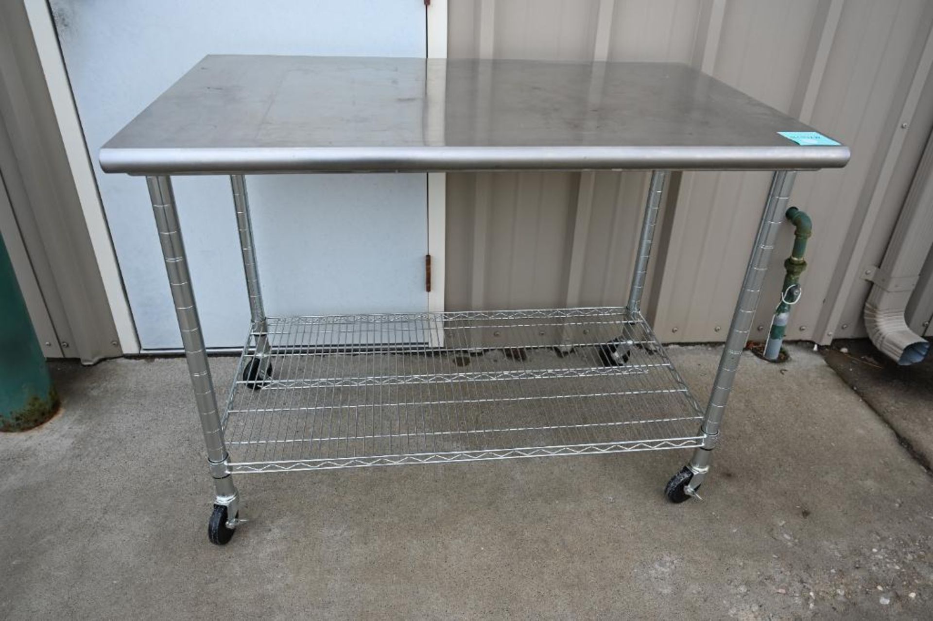 NSF 48" Stainless Steel Work Table with Casters - Image 2 of 10