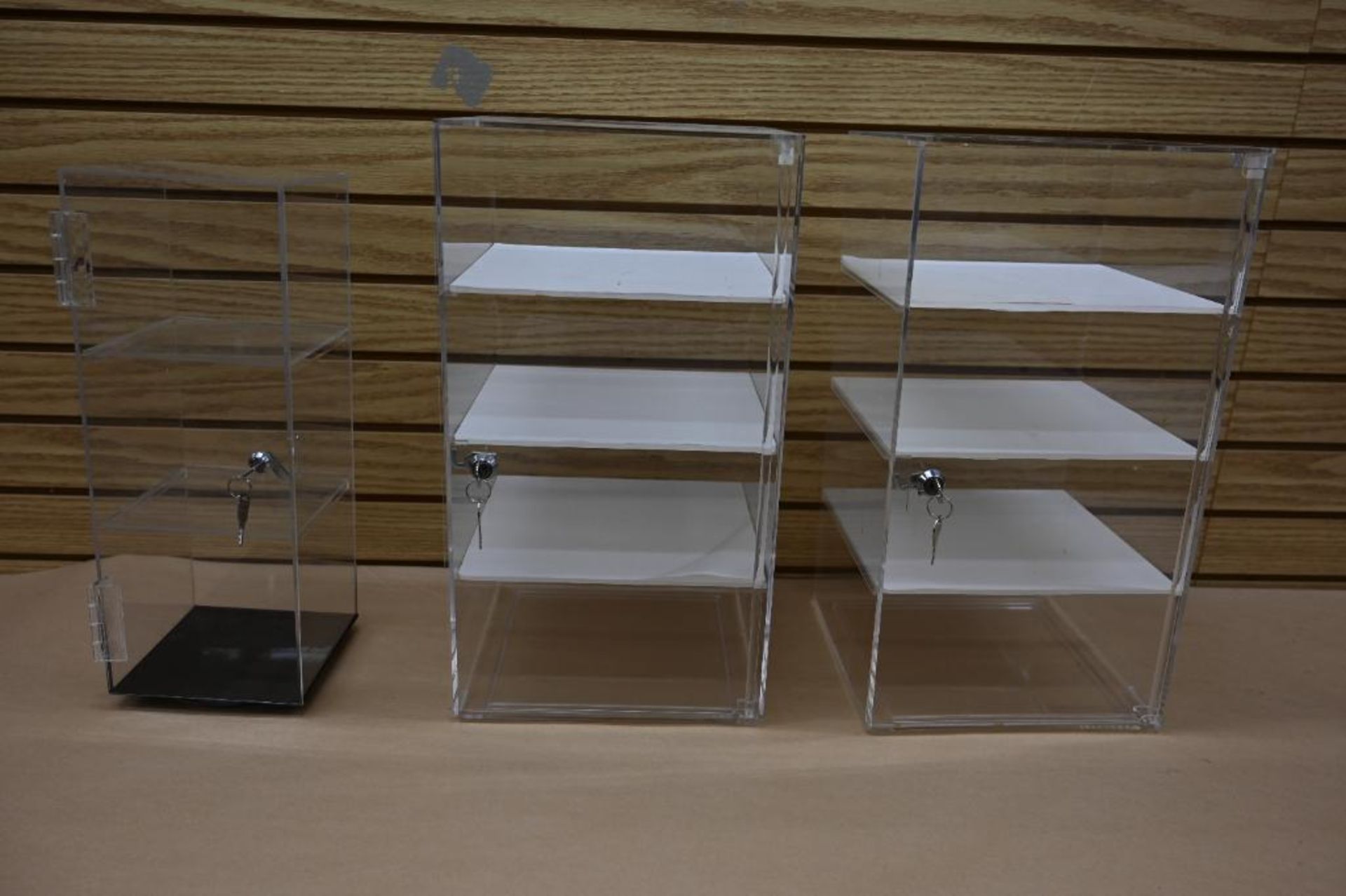 Three Display Cabinets with Keys - Image 2 of 7