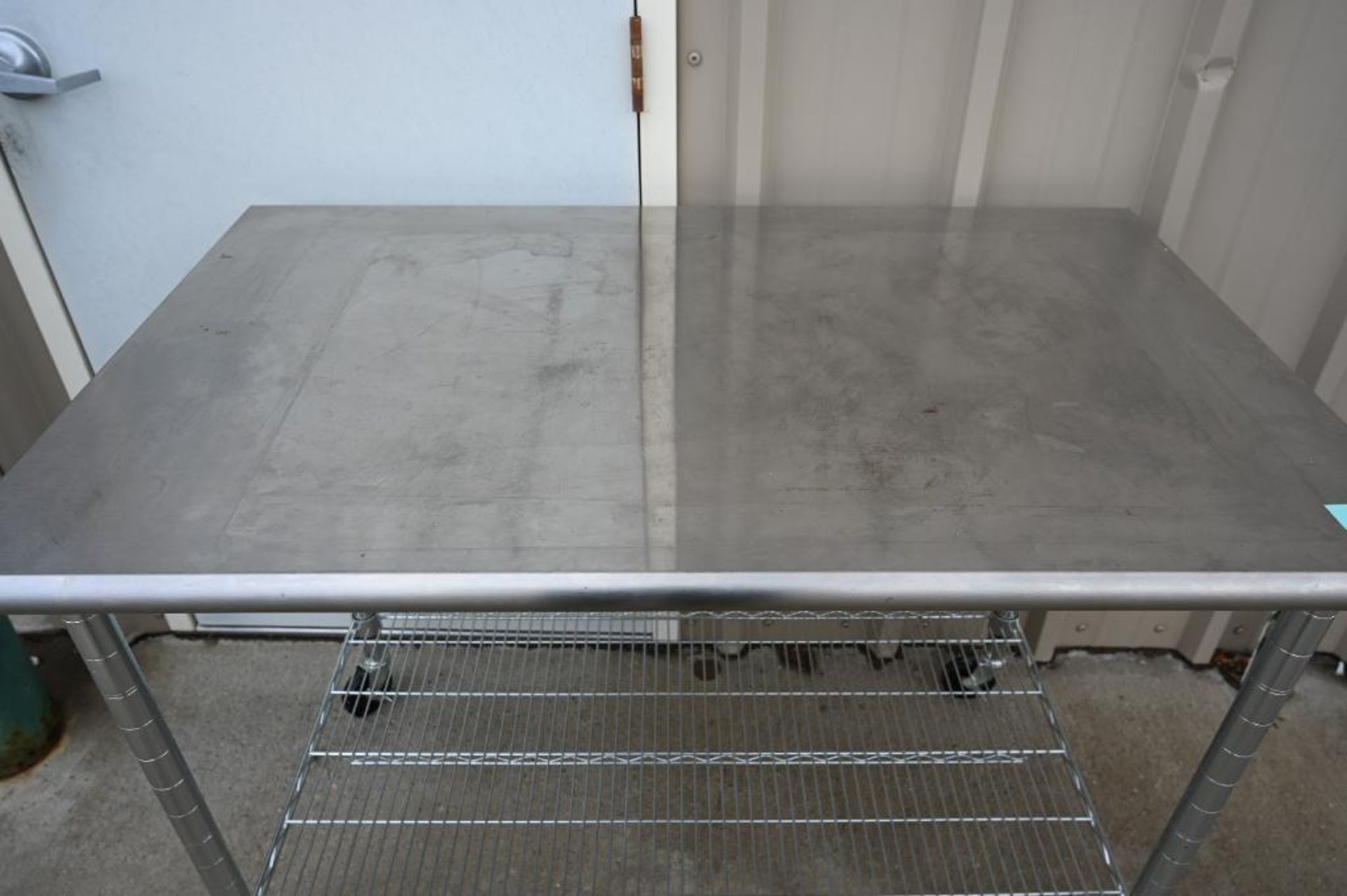 NSF 48" Stainless Steel Work Table with Casters - Image 6 of 10