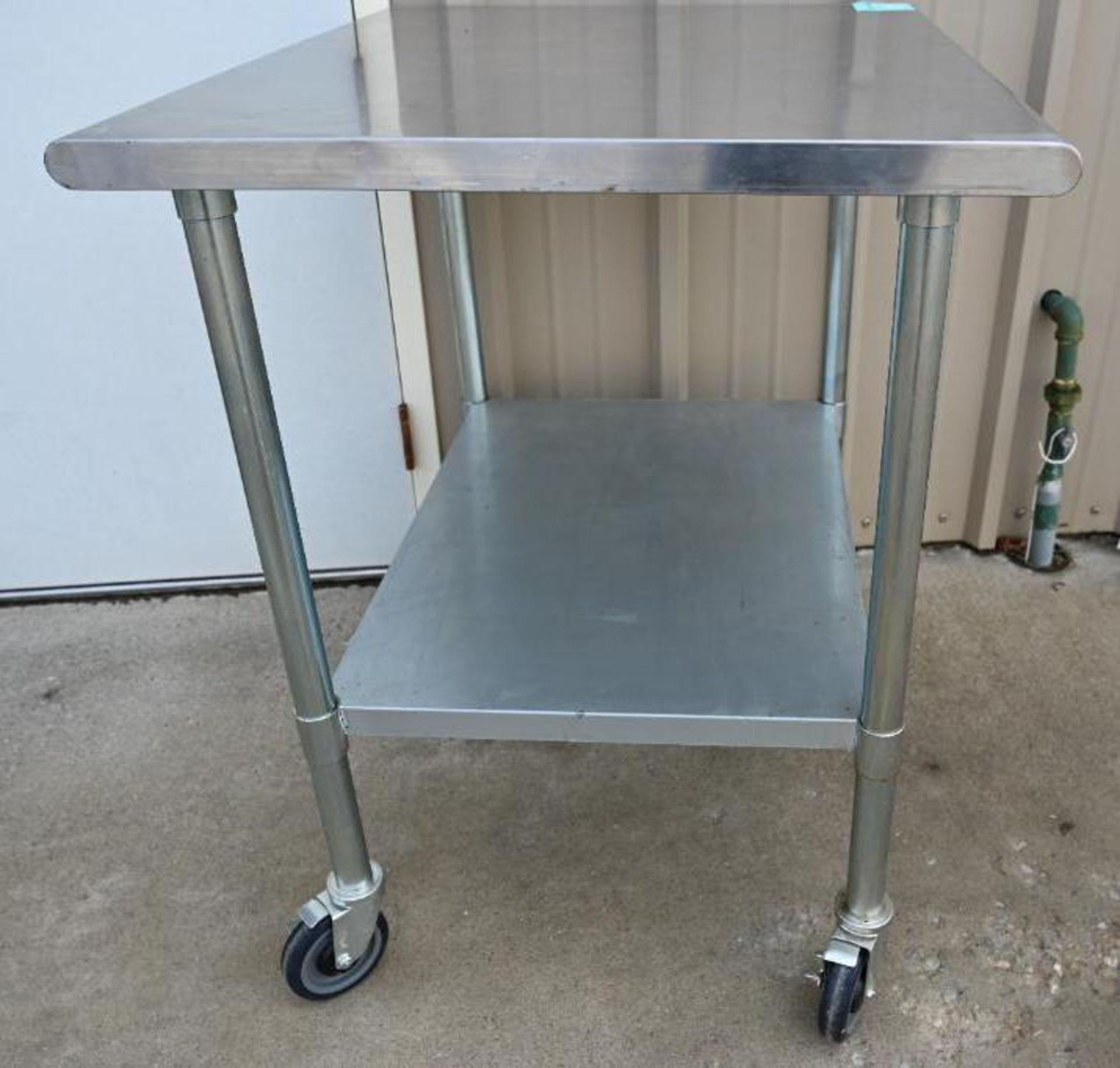 NSF Stainless Steel Work Table with Casters - Image 7 of 8