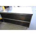 56.25" x 34" x 34.25" Stainless Steel Table with Two Shelves