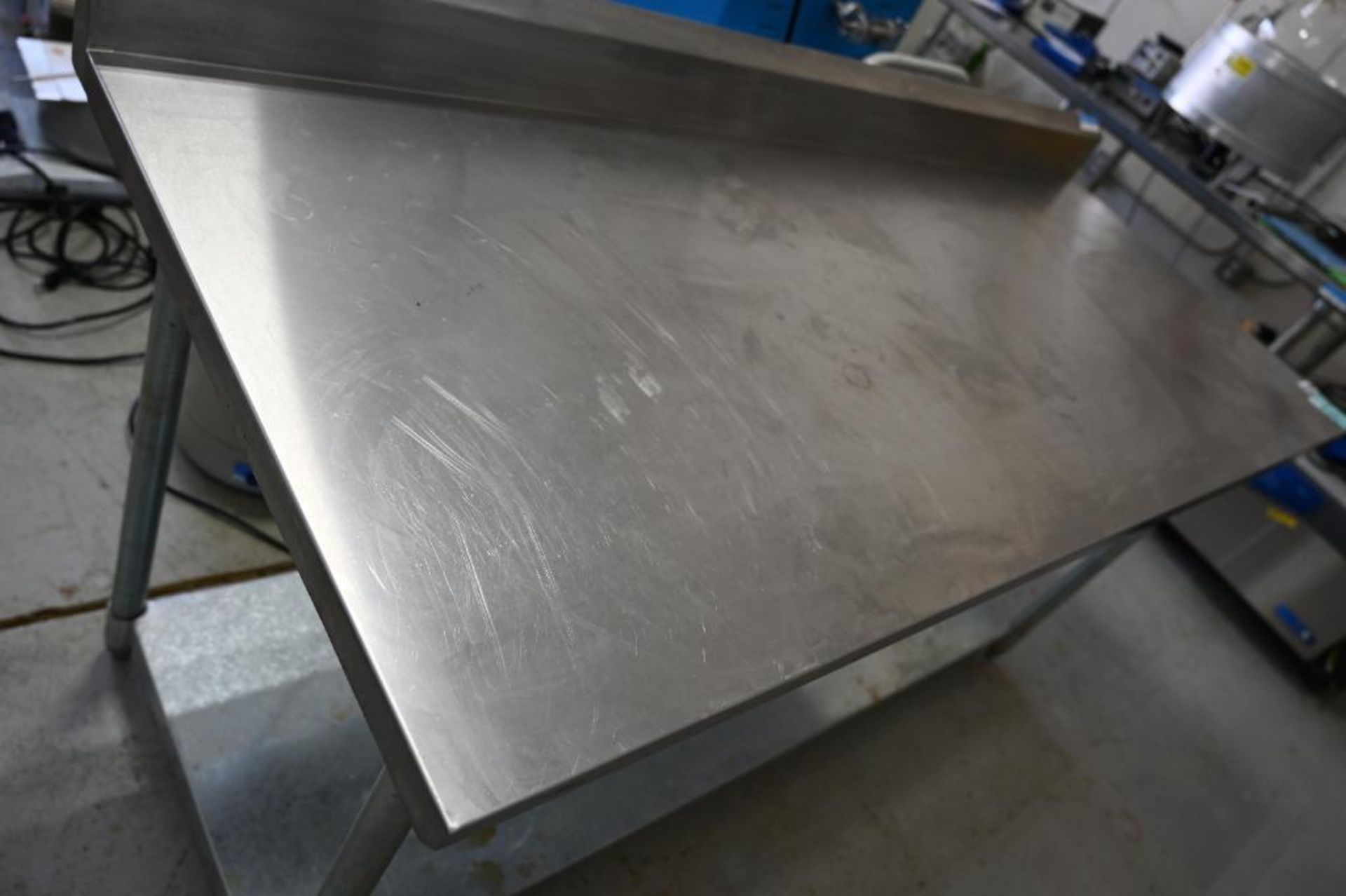 72" x 30.25"x 34.25" Stainless Steel Work Table with Back splash - Image 2 of 6