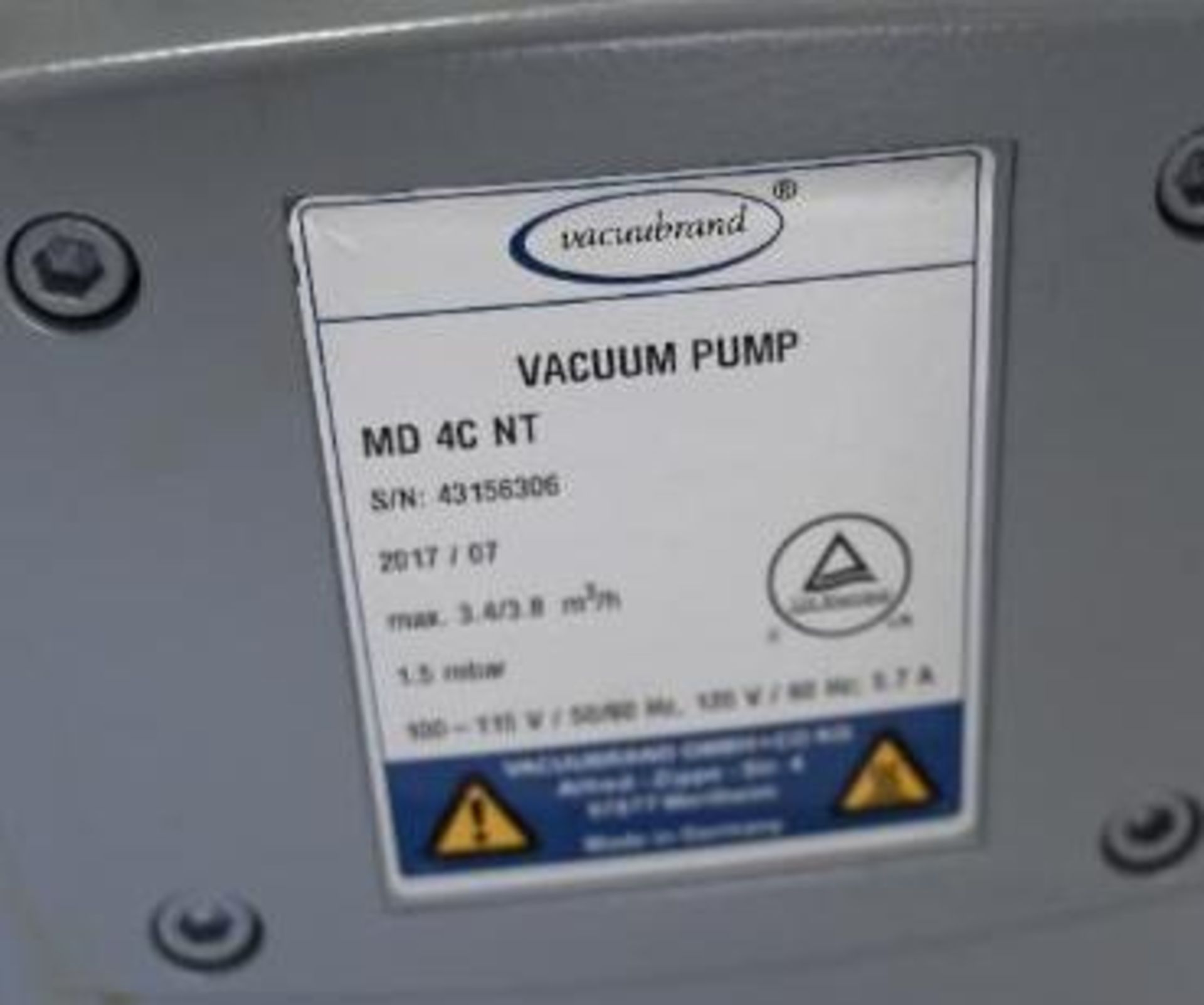 Vacuubrand model MD 4C NT Vacuum Pump - Image 3 of 5