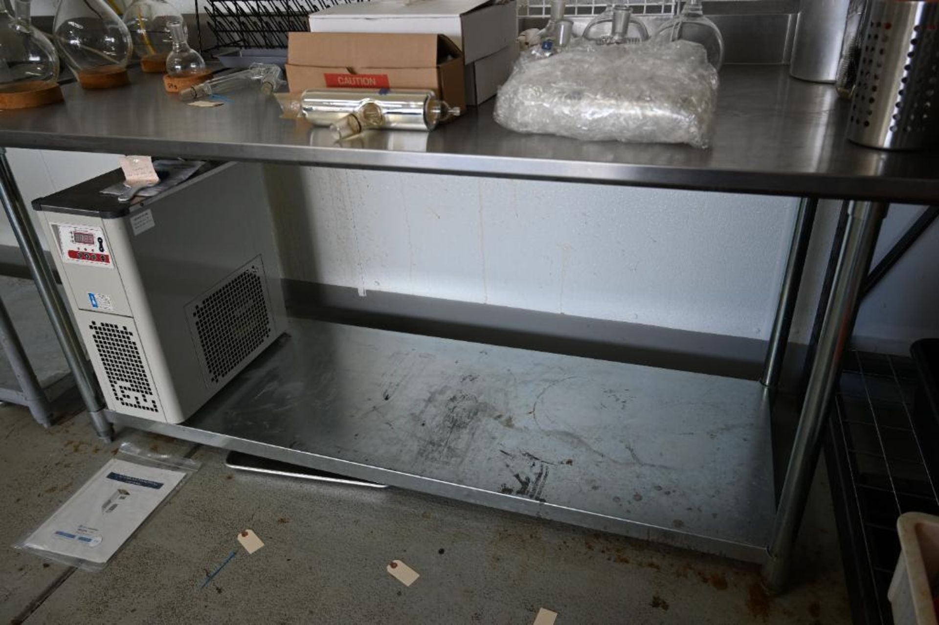 72"x 30"x 34.5" Stainless Steel Table with Backsplash - Image 4 of 4