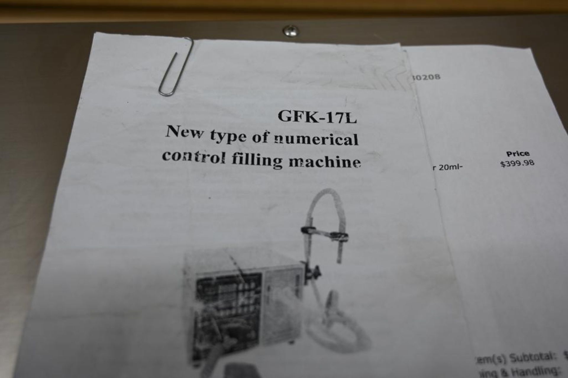 Numerical Control Liquid Filling Machine model GFK 17L - Image 8 of 9