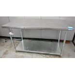 60" x 30" x 34.5" Stainless Steel Work Table