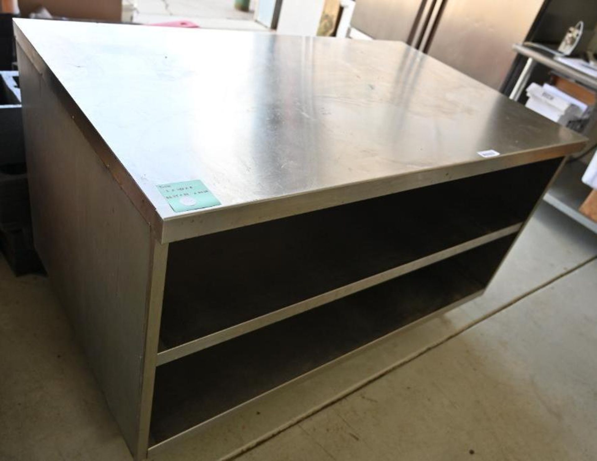 56.25" x 34" x 34.25" Stainless Steel Table with Two Shelves - Image 4 of 10