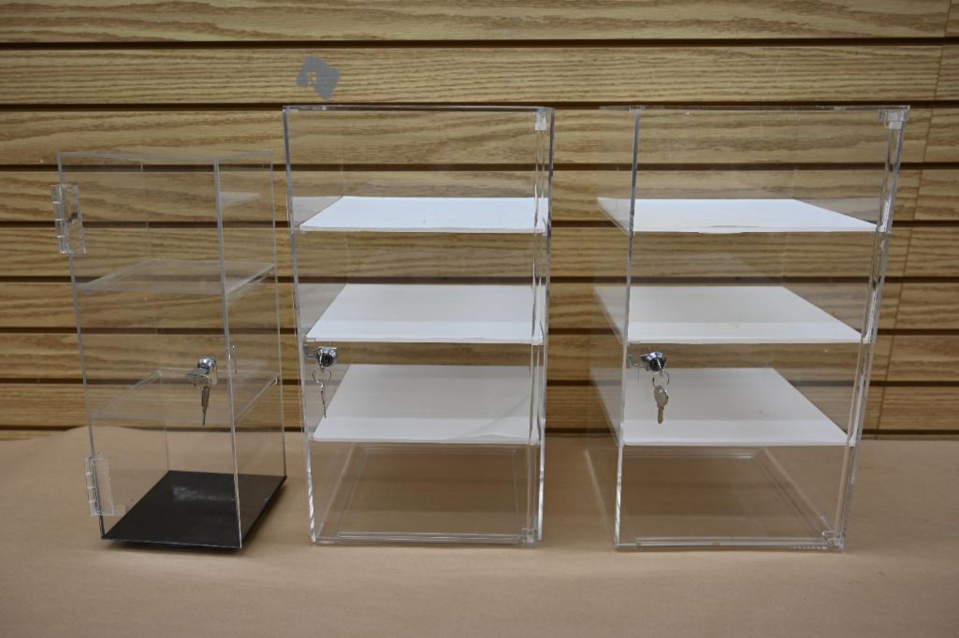 Three Display Cabinets with Keys - Image 7 of 7