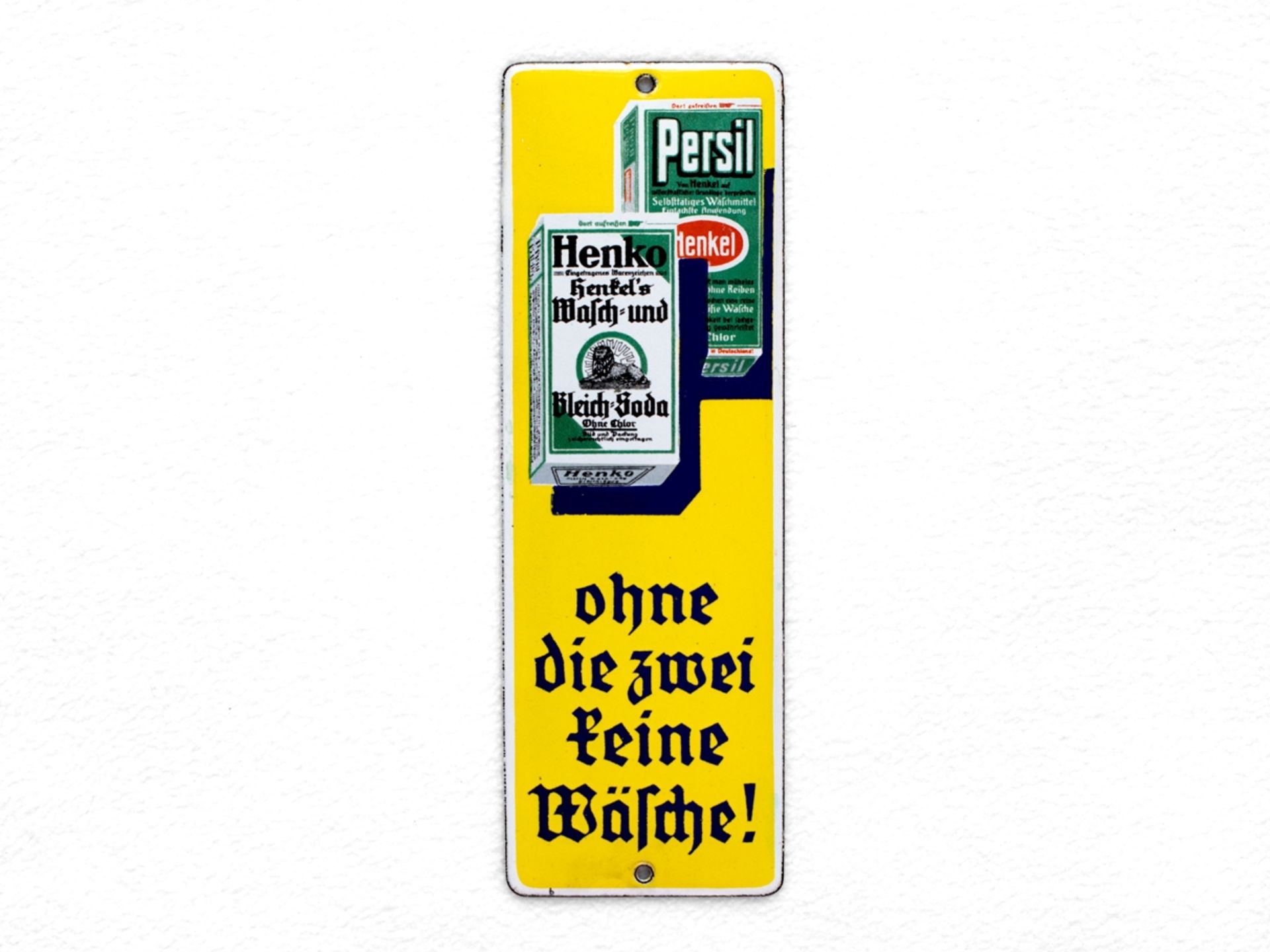 Enamel sign Persil, Henko door sign, Düsseldorf, around 1930 - Image 7 of 7