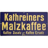 Enamel sign Kathreiners Malzkaffee, Munich around 1920