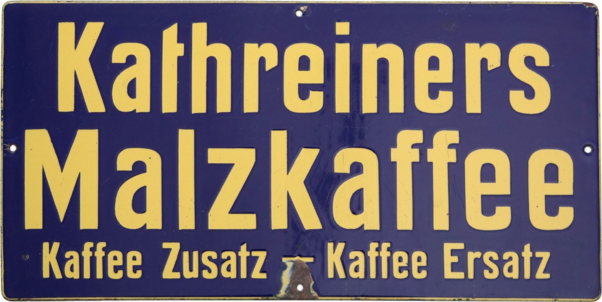 Enamel sign Kathreiners Malzkaffee, Munich around 1920