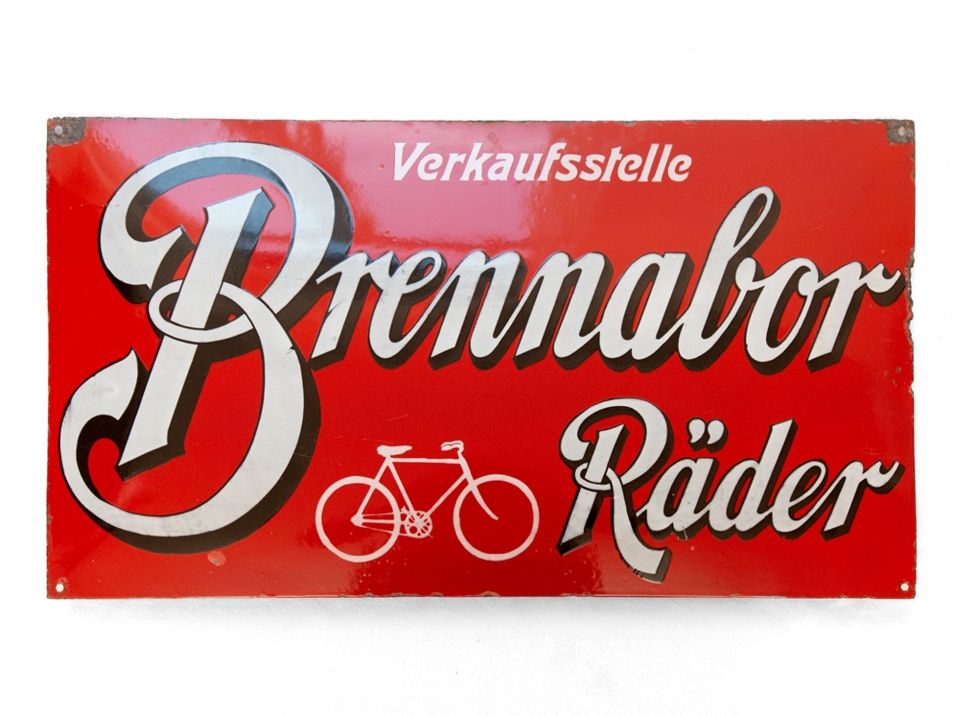 Enamel sign Brennabor bicycles, Brandenburg an der Havel, around 1920 - Image 7 of 7