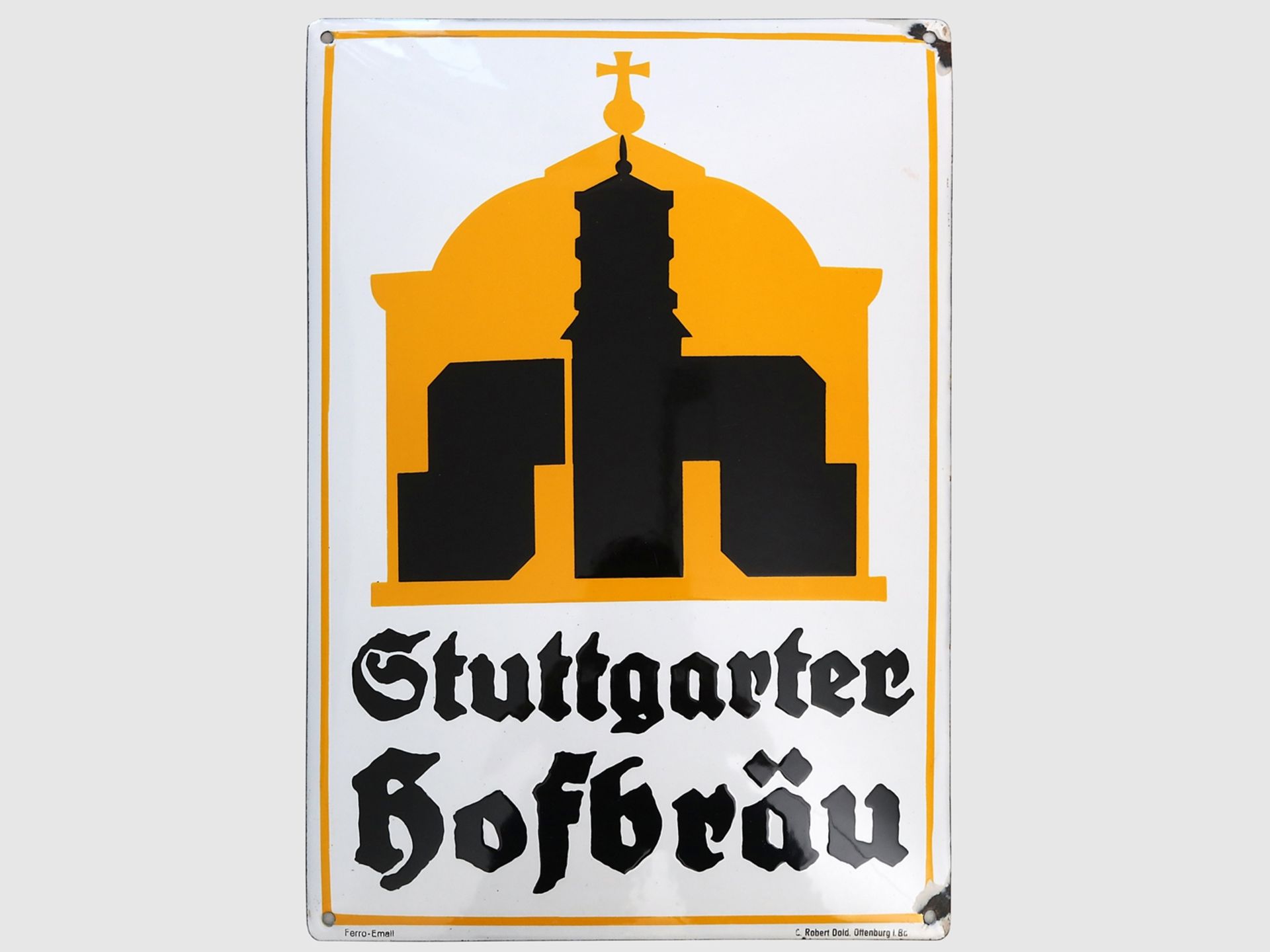 Enamel sign Stuttgarter Hofbräu around 1930 - Image 7 of 7