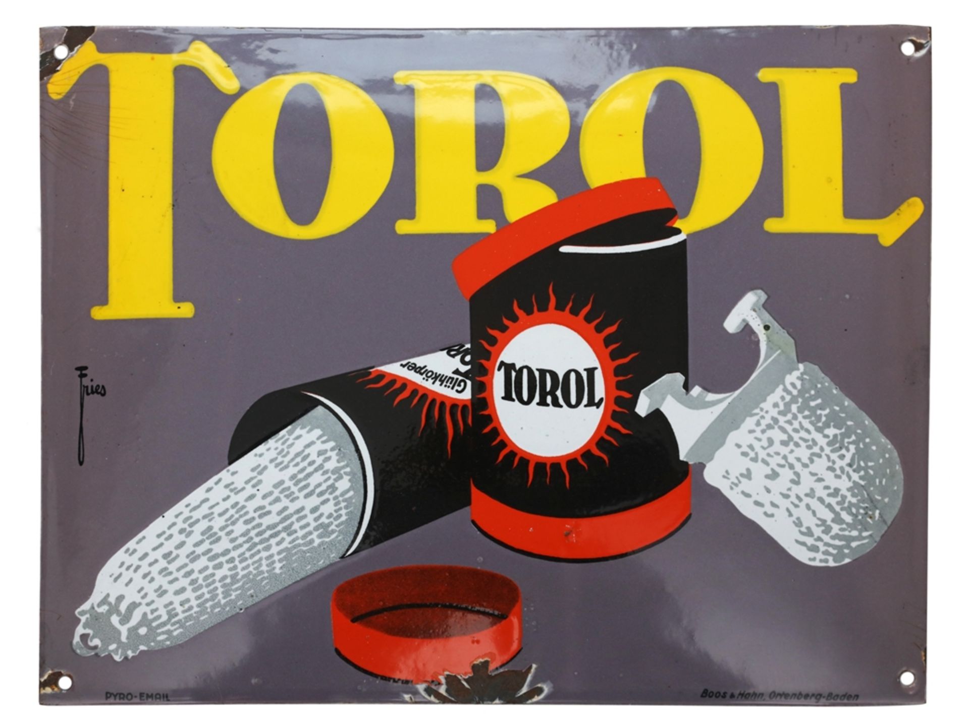 Enamel sign Torol Glühkörper, Gasglühkörper, Berlin, around 1910 - Image 7 of 7