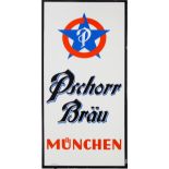 Enamel sign Pschorr Bräu Munich around 1950