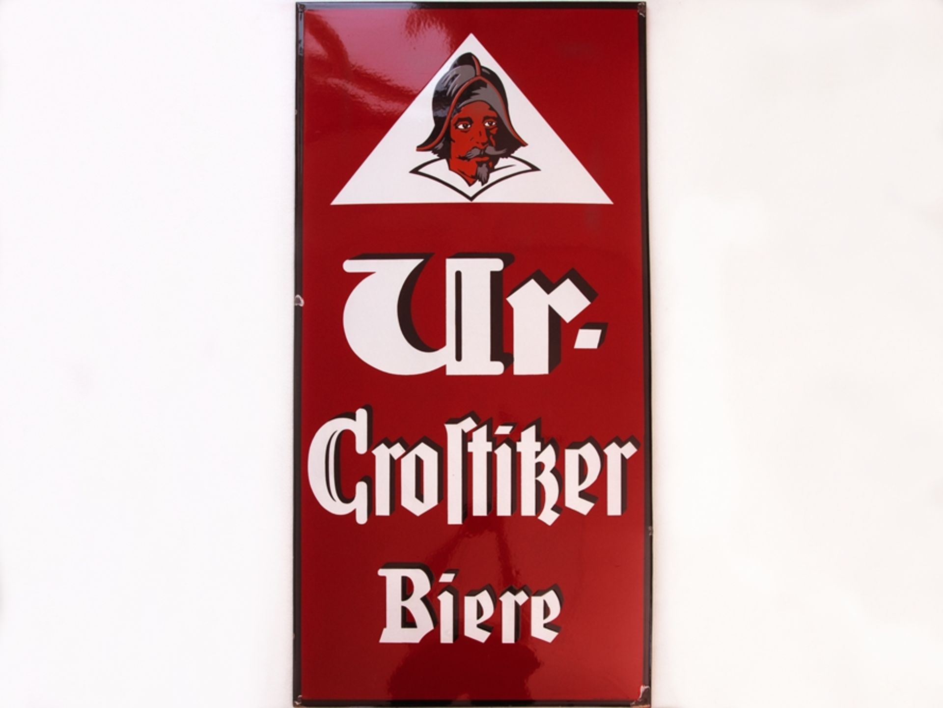 Emailschild Brauerei Ur-Crostitzer, Krostitz bei Leipzig, um 1930 - Bild 7 aus 7