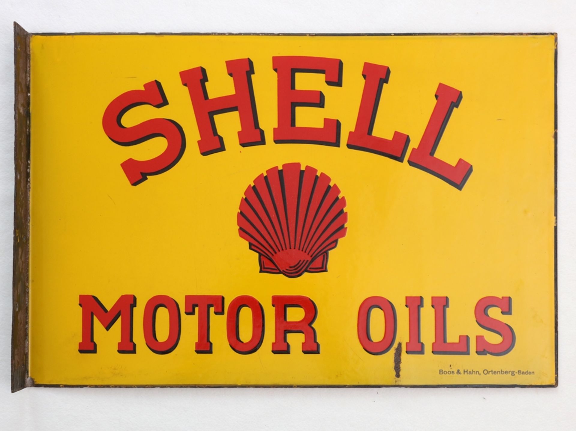 Emailschild Shell Motor Oils, Österreich, um 1920 - Bild 6 aus 7