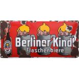 Enamel sign Berliner Kindl, Berlin around 1920