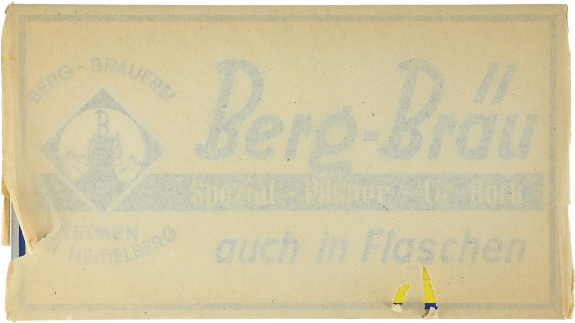 Enameloid sign Bergbräu, Leimen near Heidelberg, around 1960 - Image 3 of 3