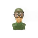 Advertising figure for protective goggles, curiosity, around 1920 