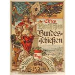 Schützenplakat Mainz, datiert 1894