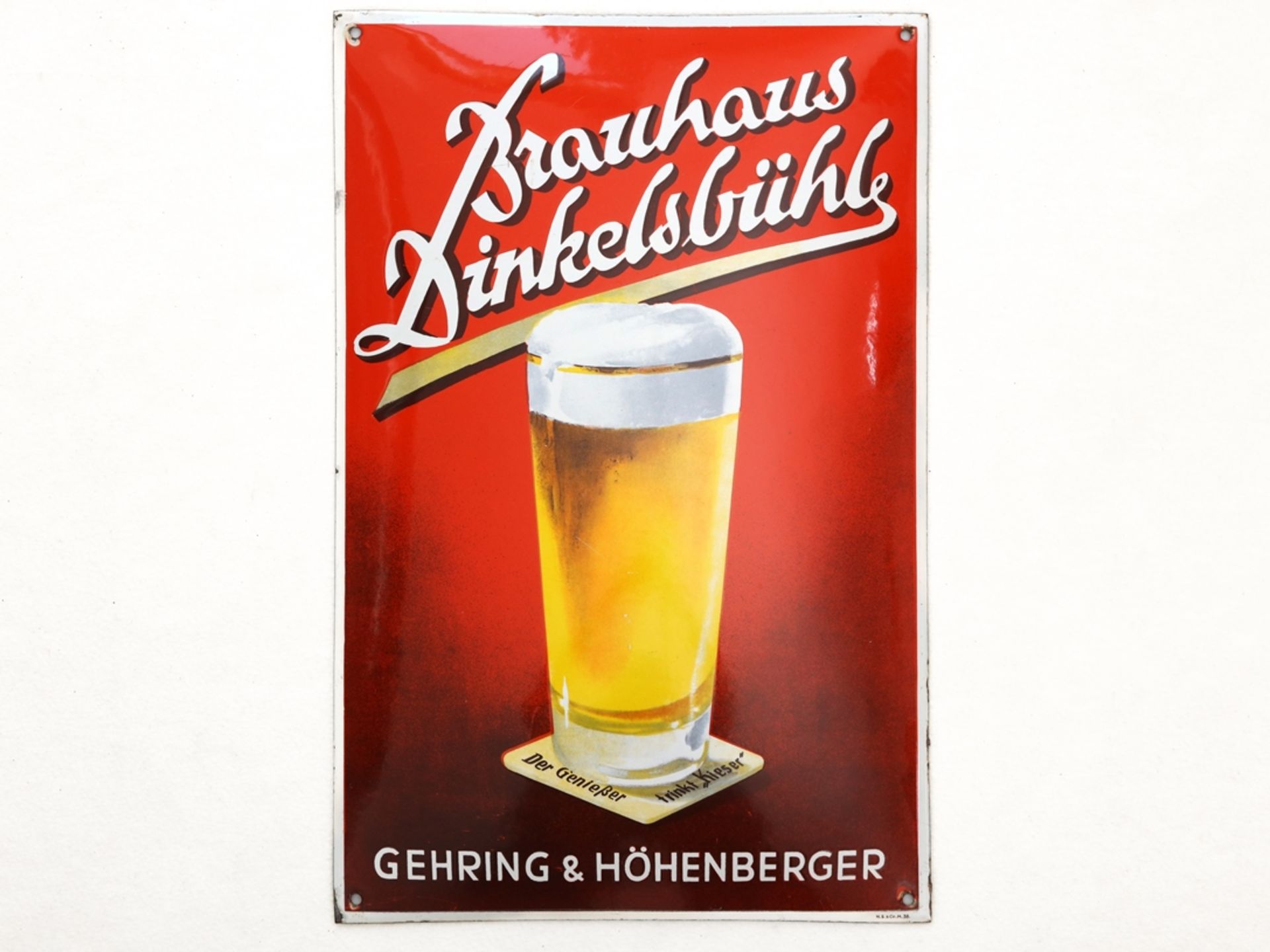 Emailschild Brauhaus Dinkelsbühl, um 1920 - Bild 7 aus 7