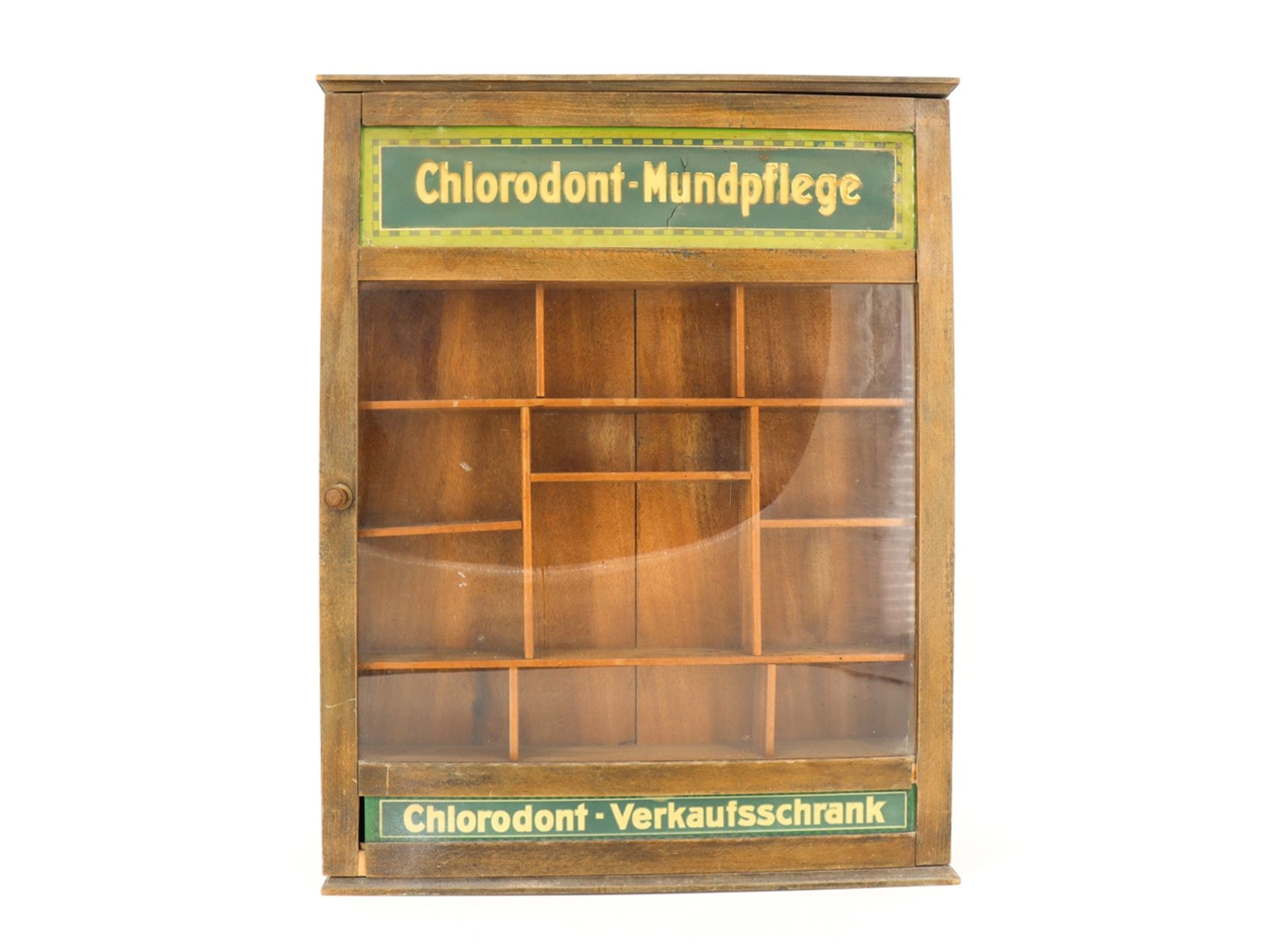 Chlorodont oral care, sales cabinet, Dresden around 1930