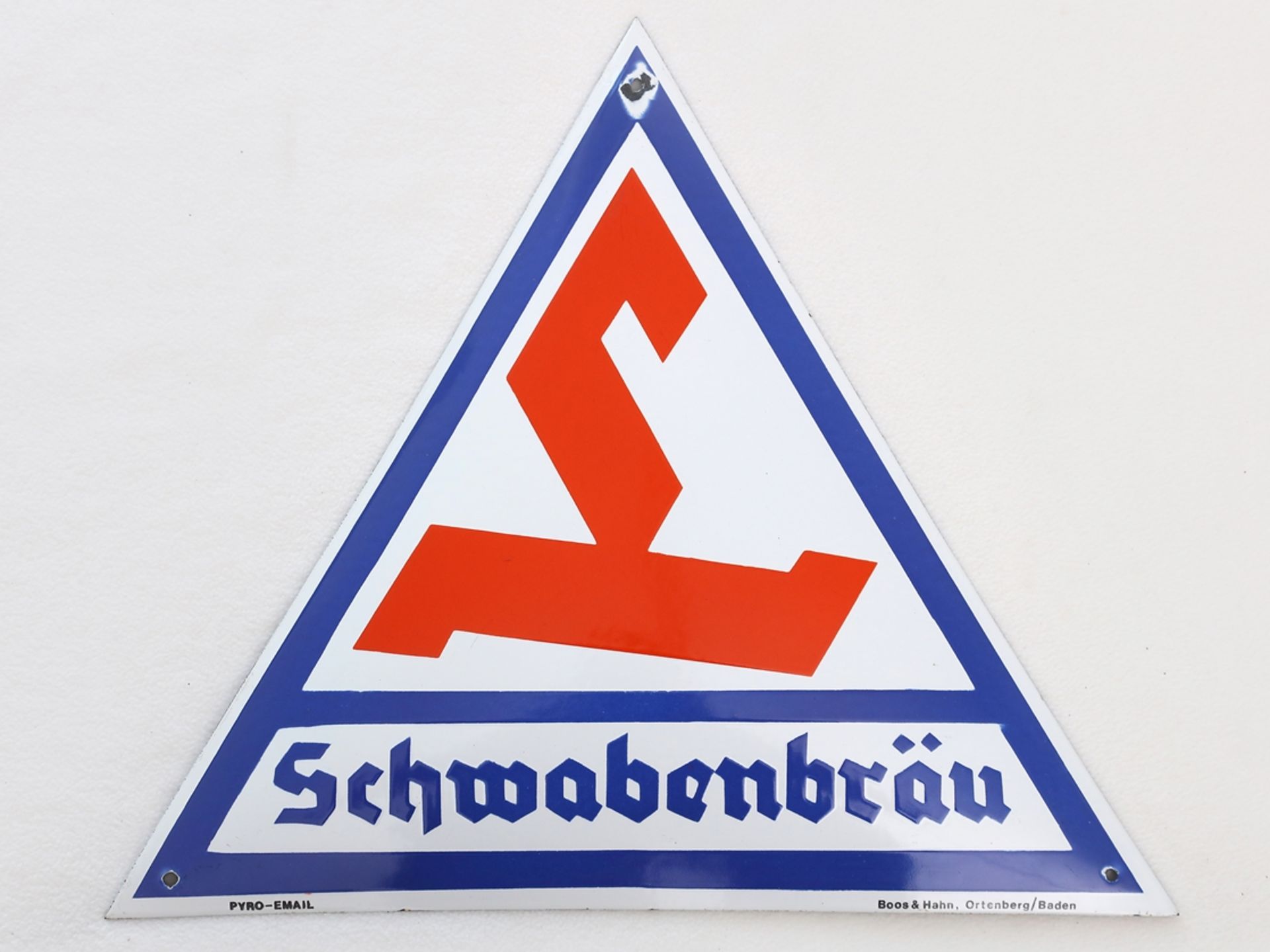 Emailschild Schwabenbräu, Stuttgart, Vaihingen, um 1950 - Bild 5 aus 5