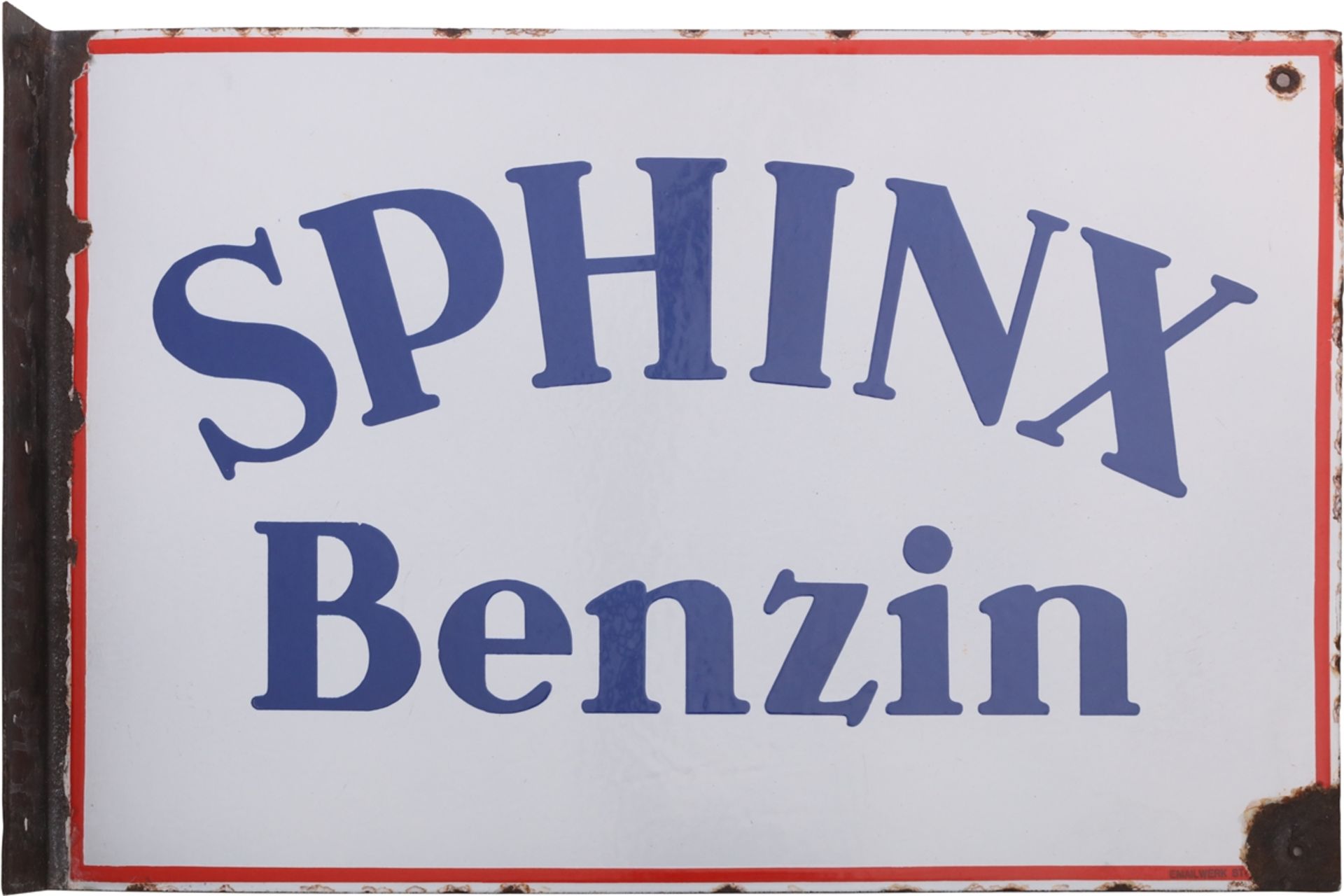 Enamel sign Sphinx petrol, Austria, around 1920 