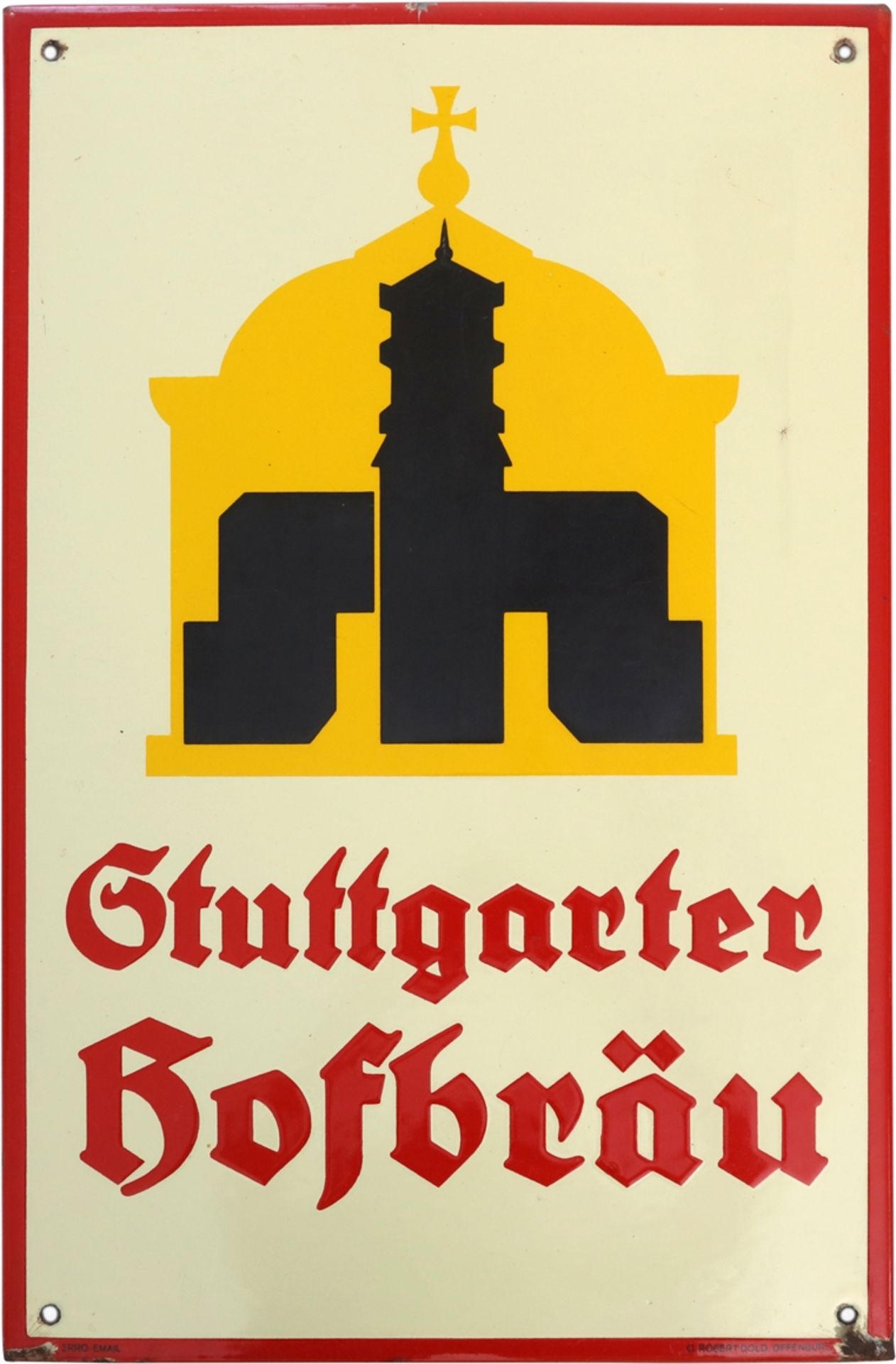 Enamel sign Stuttgarter Hofbräu, around 1950