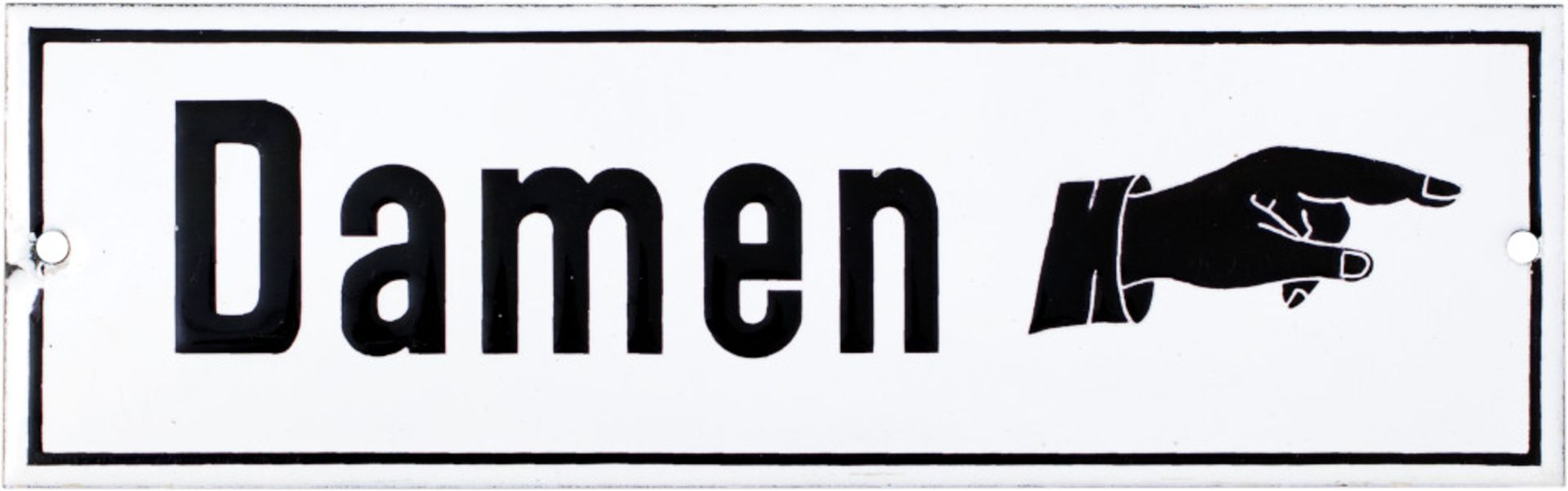 Enamel sign "Ladies", around 1910