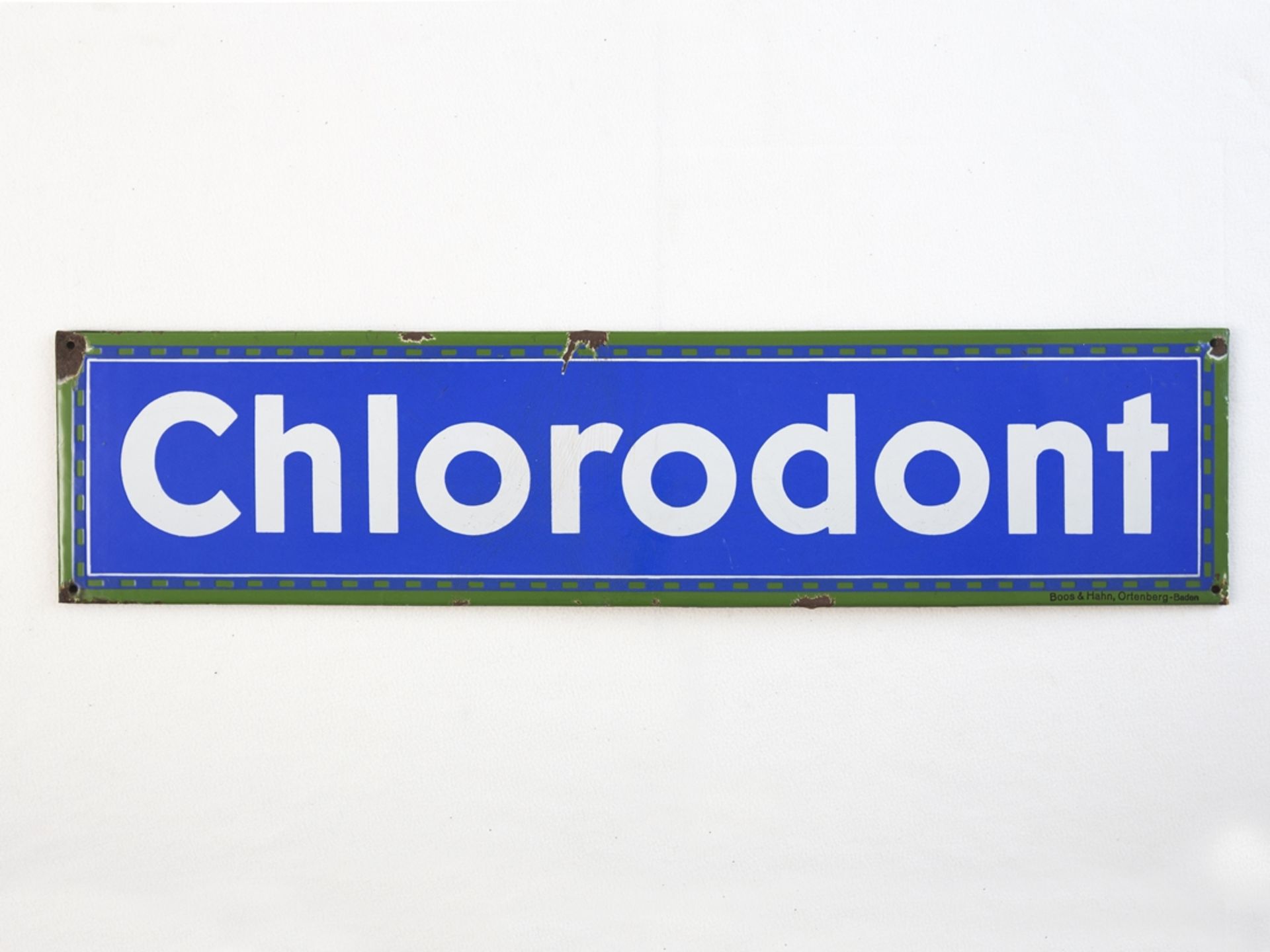 Emailschild Chlorodont, Dresden, um 1930 - Bild 7 aus 7